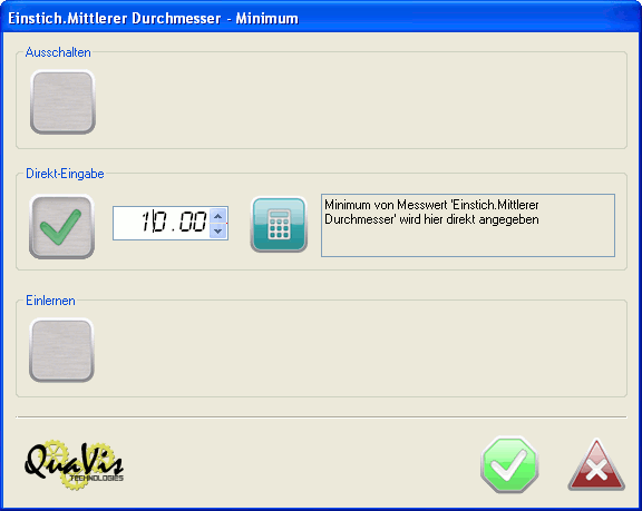 QuaVision-Benutzeroberfläche — Vision-Systeme