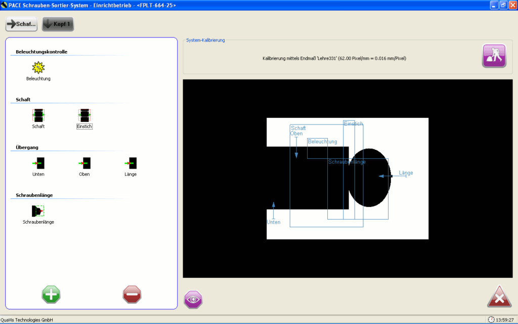 QuaVision-Benutzeroberfläche — Vision-Systeme